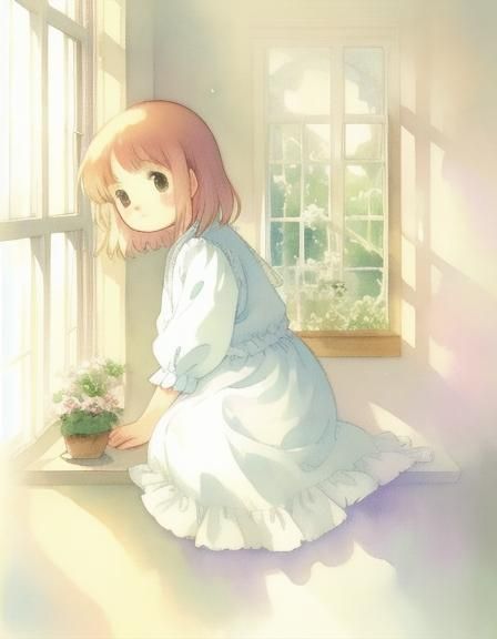 Whimsical Cat Portrait in Watercolor Style