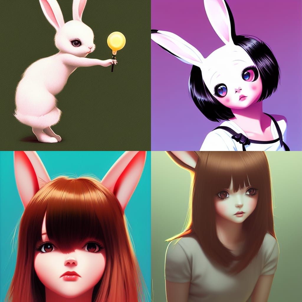 Insanely Cute Bunny: Digital Illustration