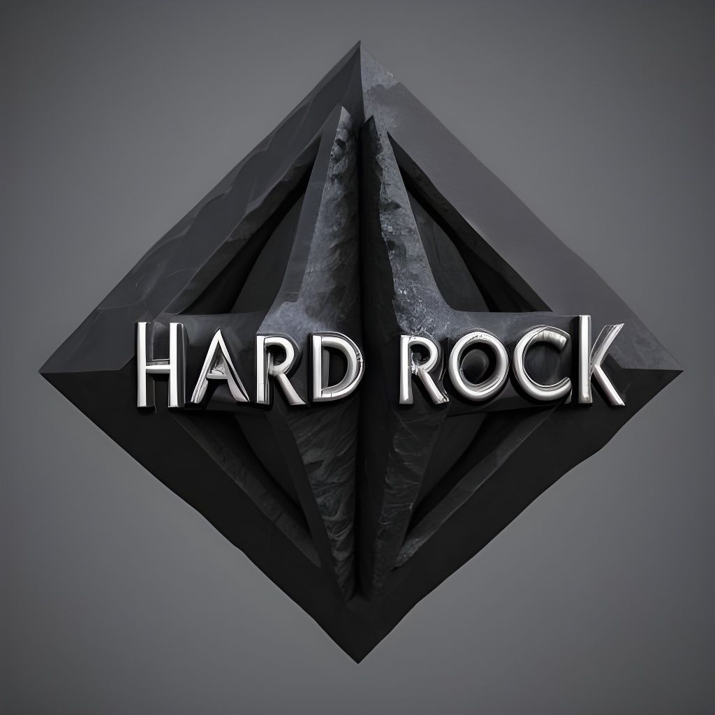 3D Hard Rock Words in Dark Goth Style