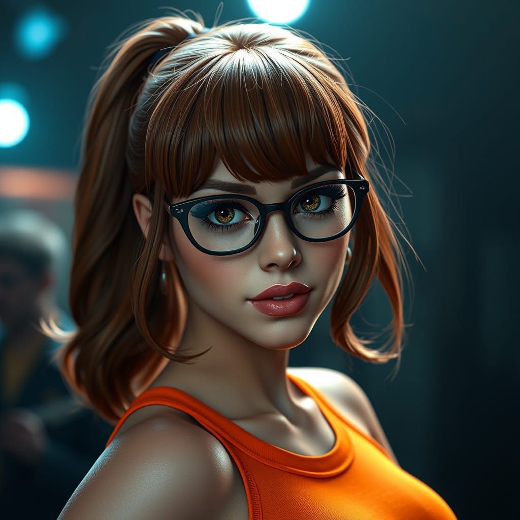 Confident Velma in a Radiant Portrait