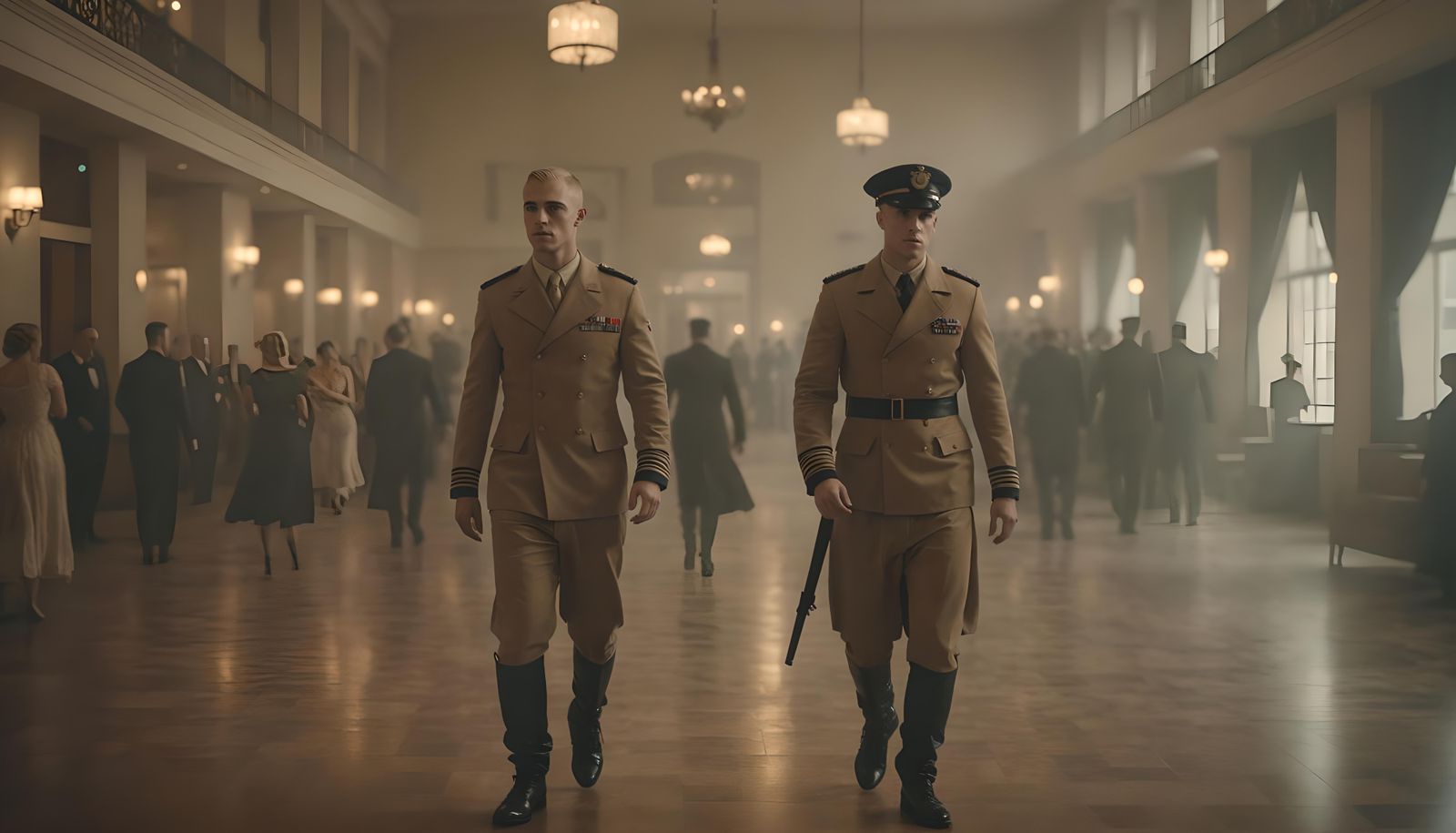 Steampunk WWI Sailor in Hotel Lobby