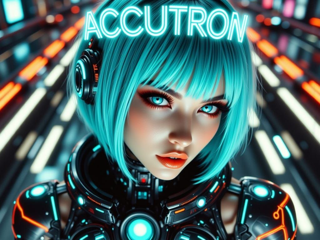 “Personification of the word Accutron as a retro-futuristic ...