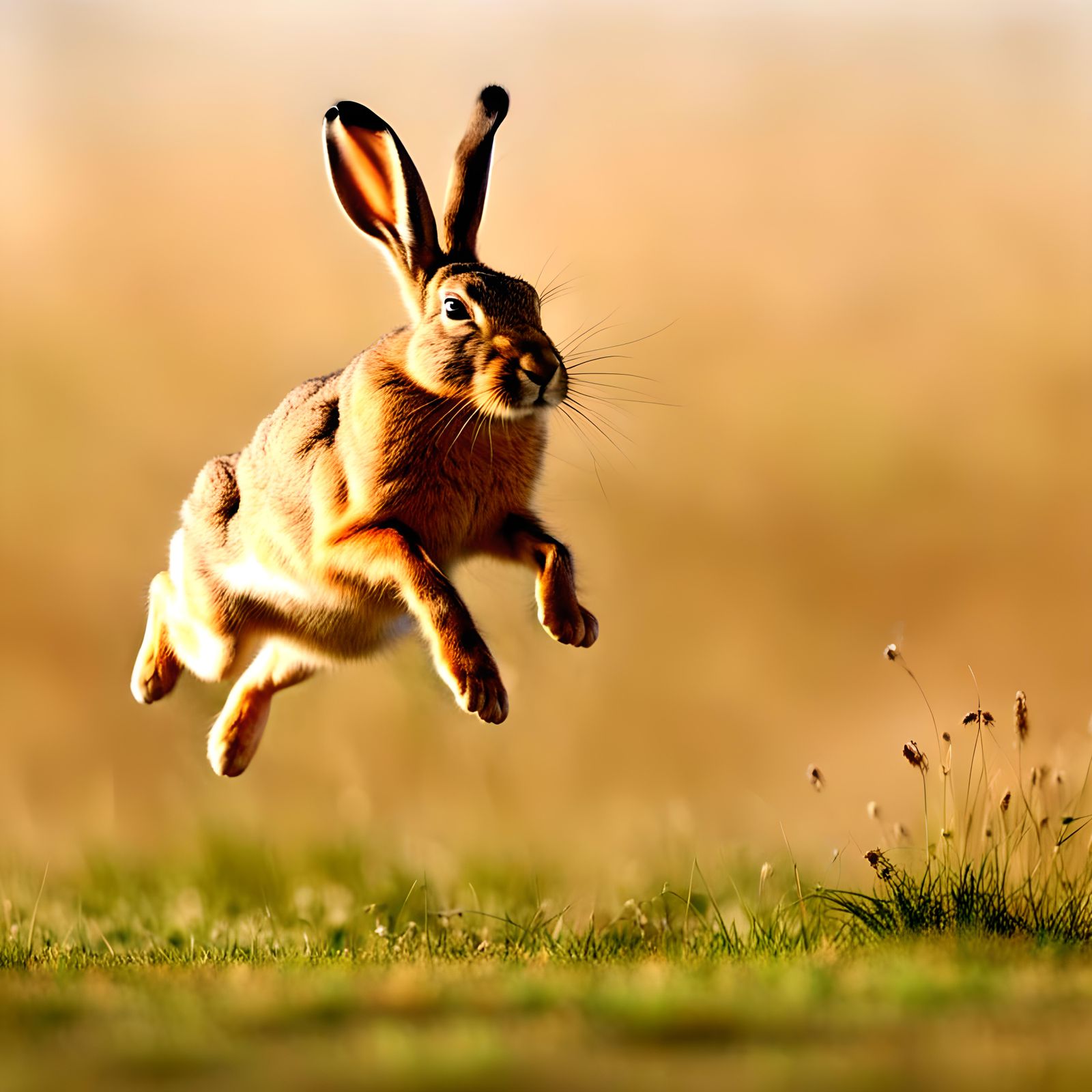 Hare is jumping