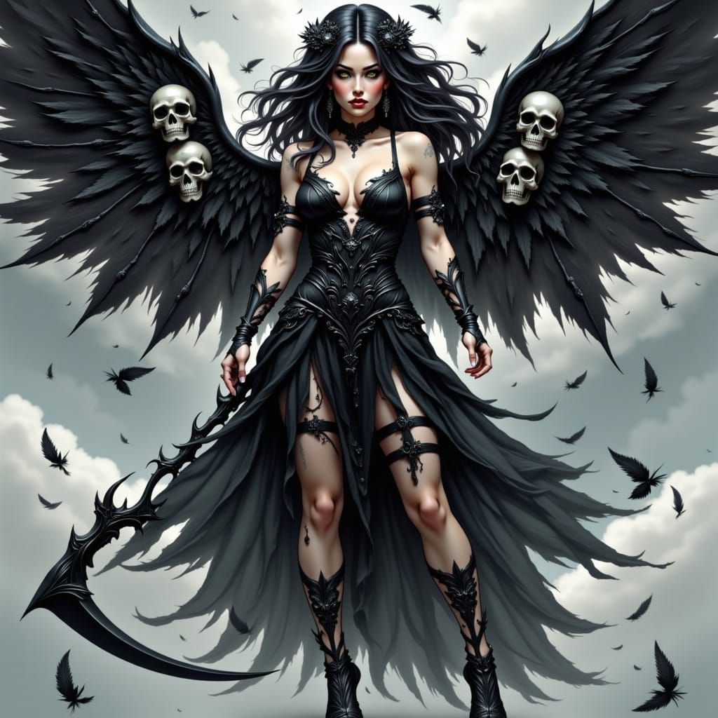 Gothic Pin-up Angel of Death