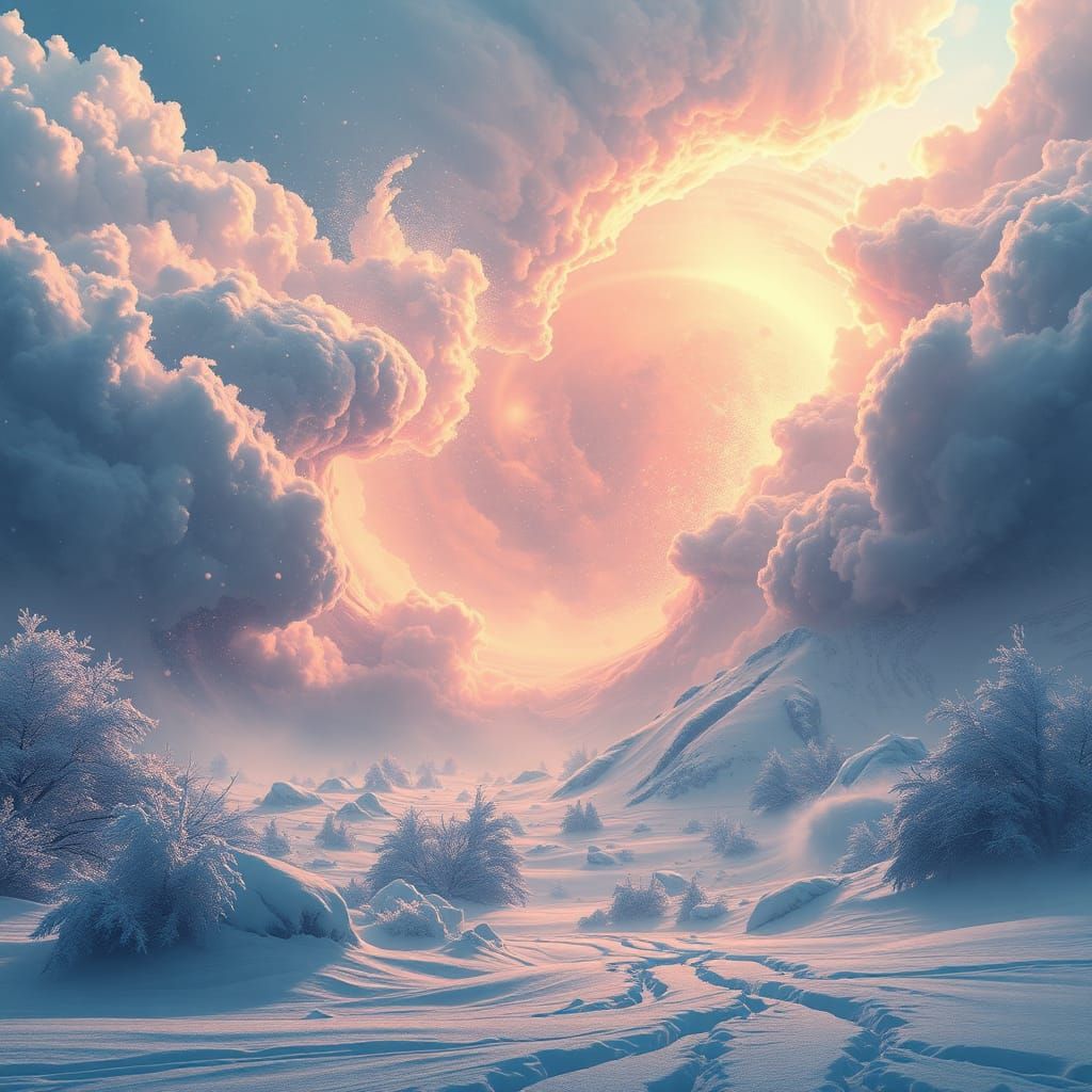 Winter Cyclone: A Sci-Fi Matte Painting