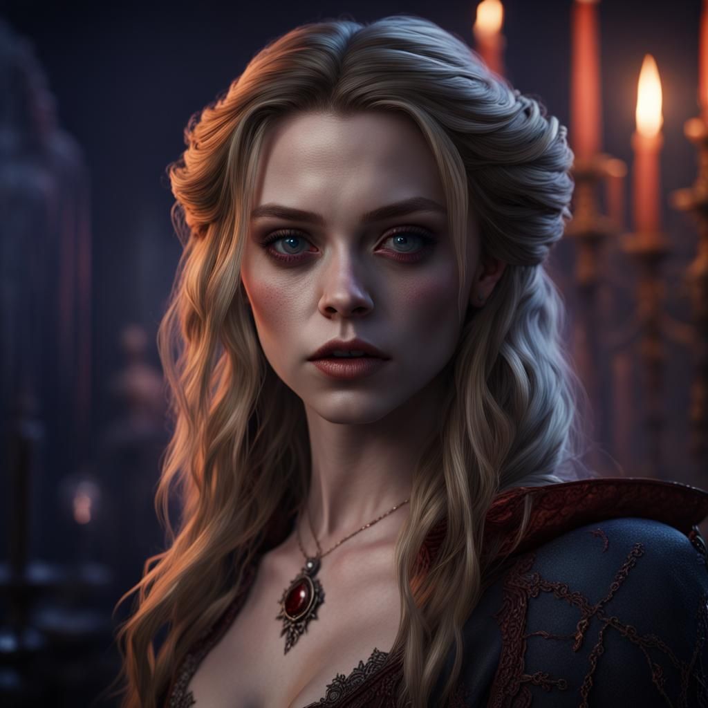 Sydney Sweeney as Twilight Vampire: Detailed Art