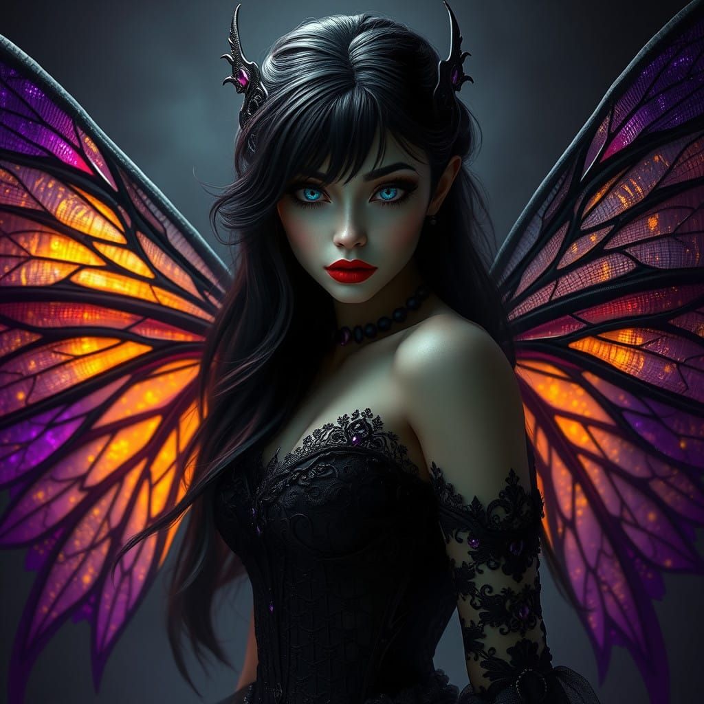 Enigmatic Fairy Goddess in Dark Fantasy Realm