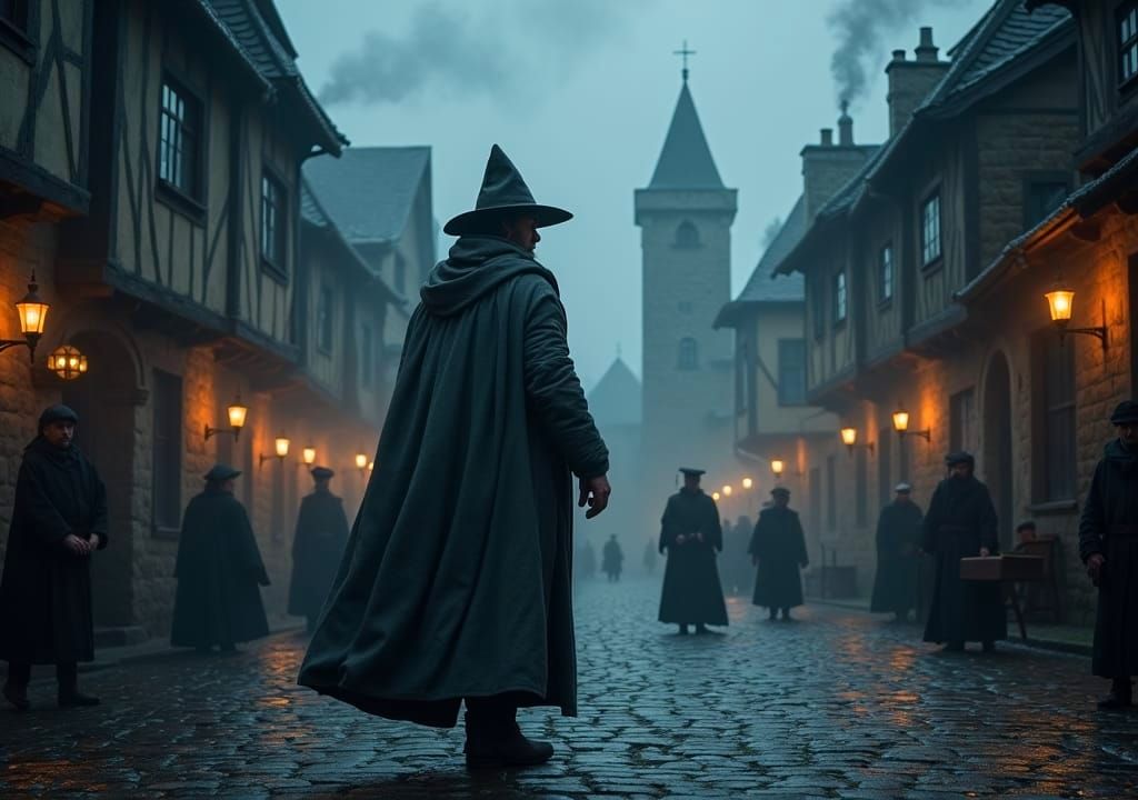 Merlin's Mystical Medieval Town Portrait