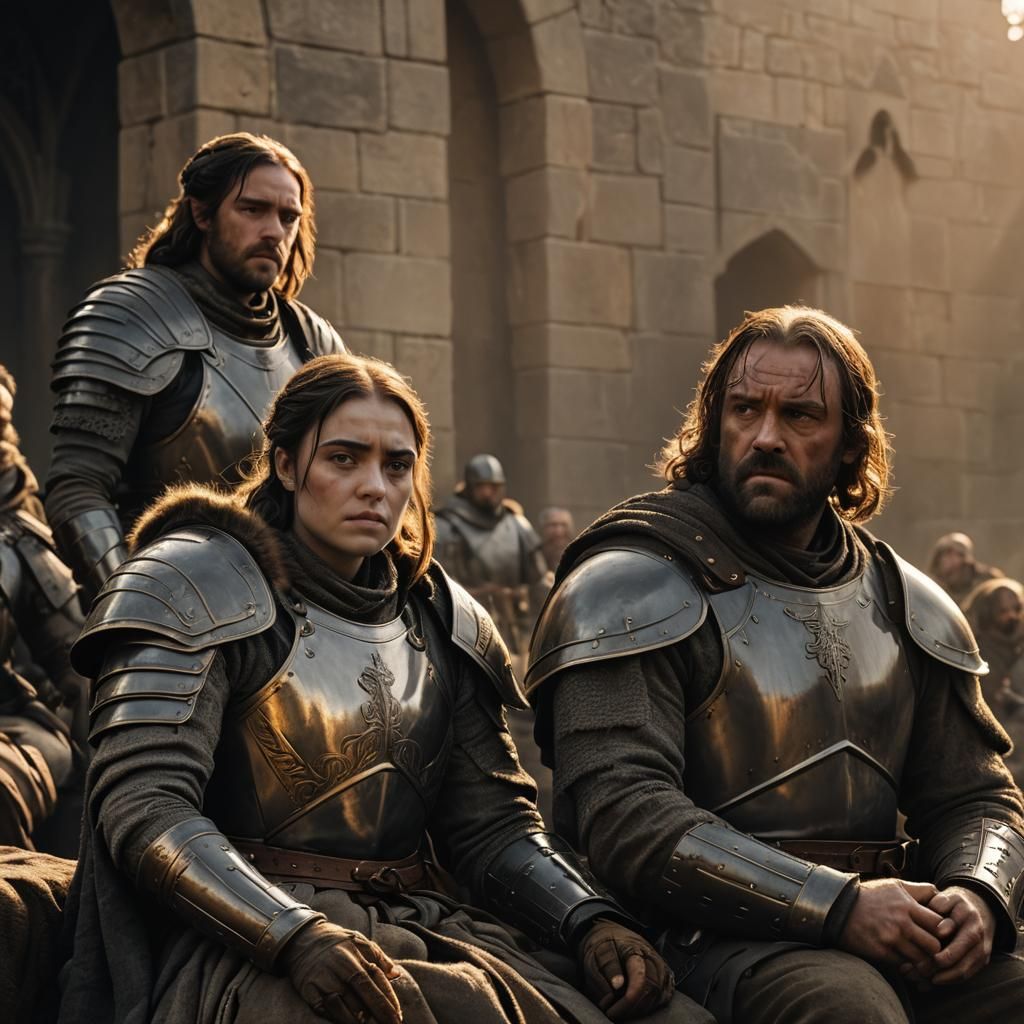 Sandor Clegane  and Arya Stark