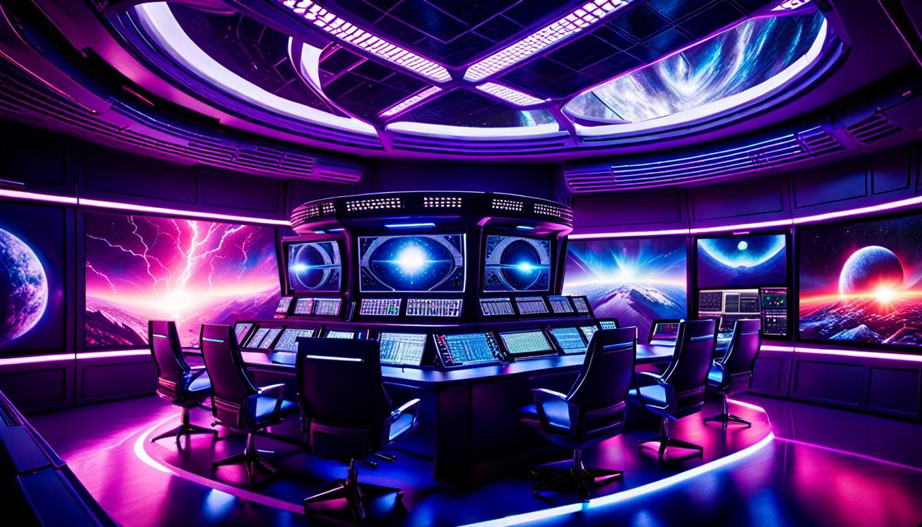 Alien Control Room Emitting Plasma: Digital Matte Painting