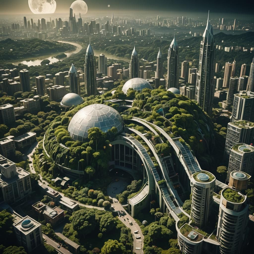 Self-Sustaining Universe in a Futuristic Moon