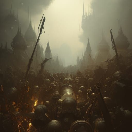 Russian Brigade in Dark Fantasy Style