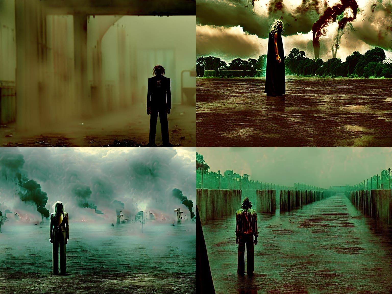 apocalypse now please the end of the world as we know people scared, professional photography, eerie mood, dread feeling...