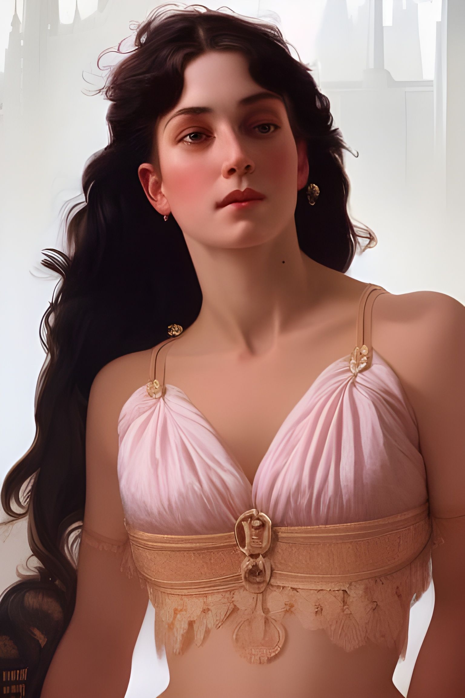 1875 Portrait of a French Suffragette in Art Nouveau Style