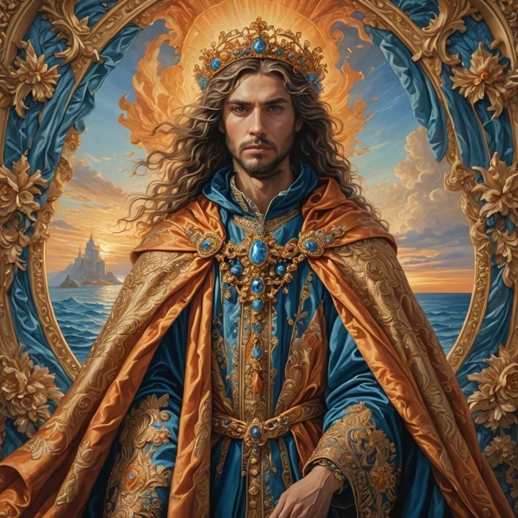 Ornate Cloak Woven of Sunsets and Seas