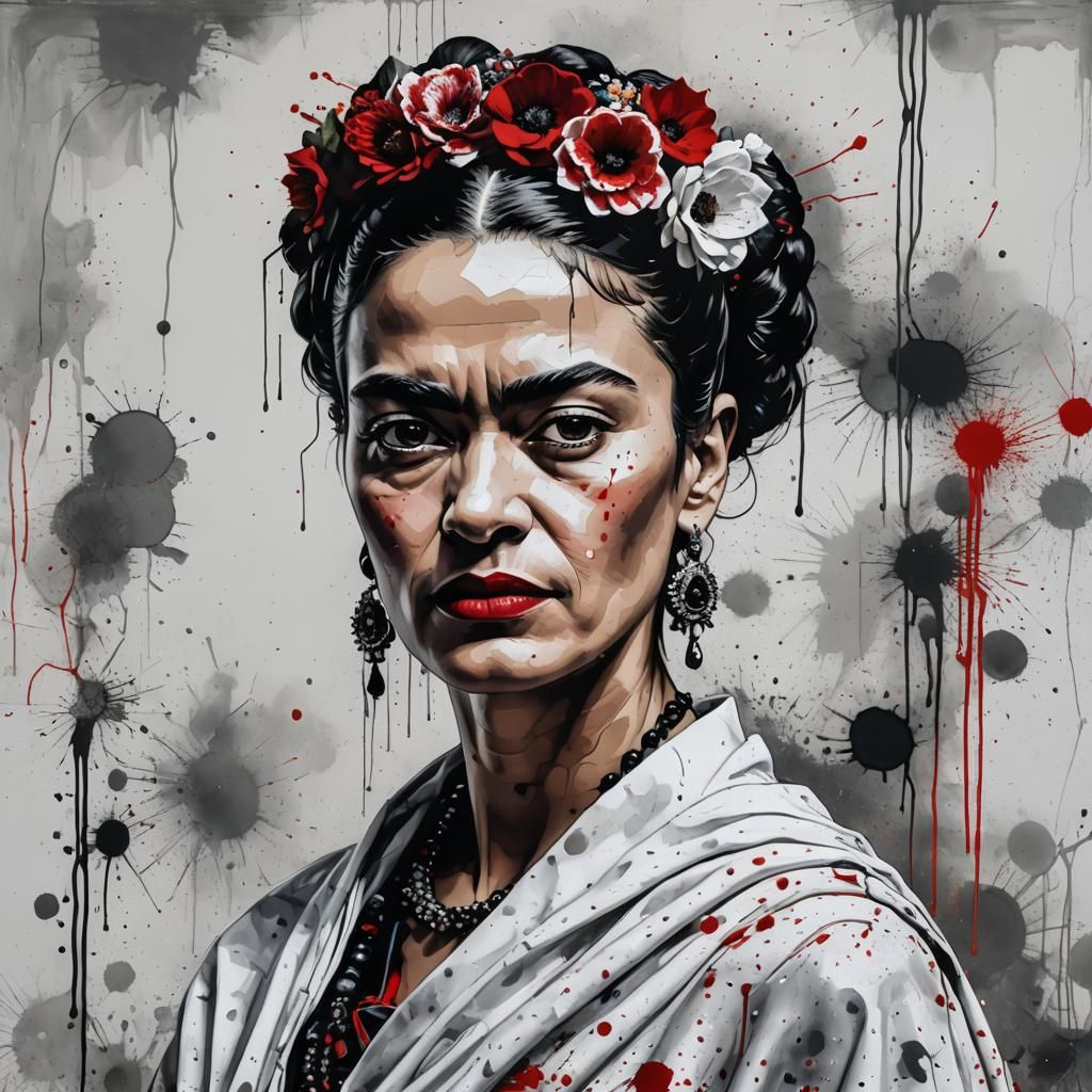 Frida Kahlo in Modern Art Style
