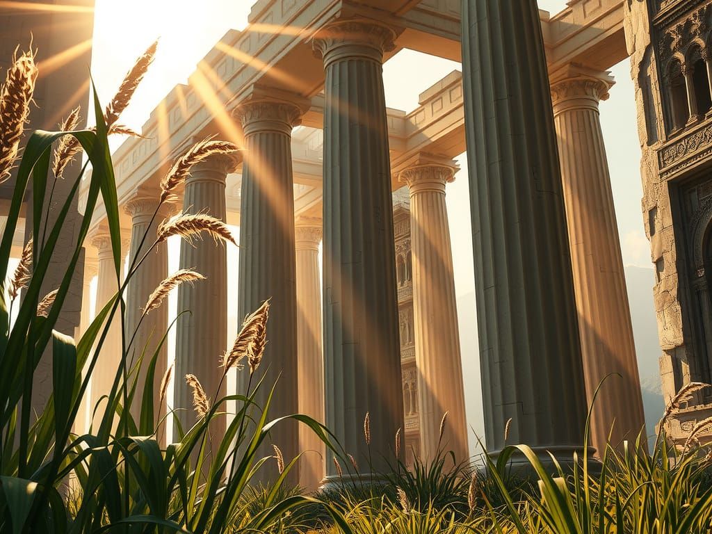 Golden Light on Ancient Roman Ruins