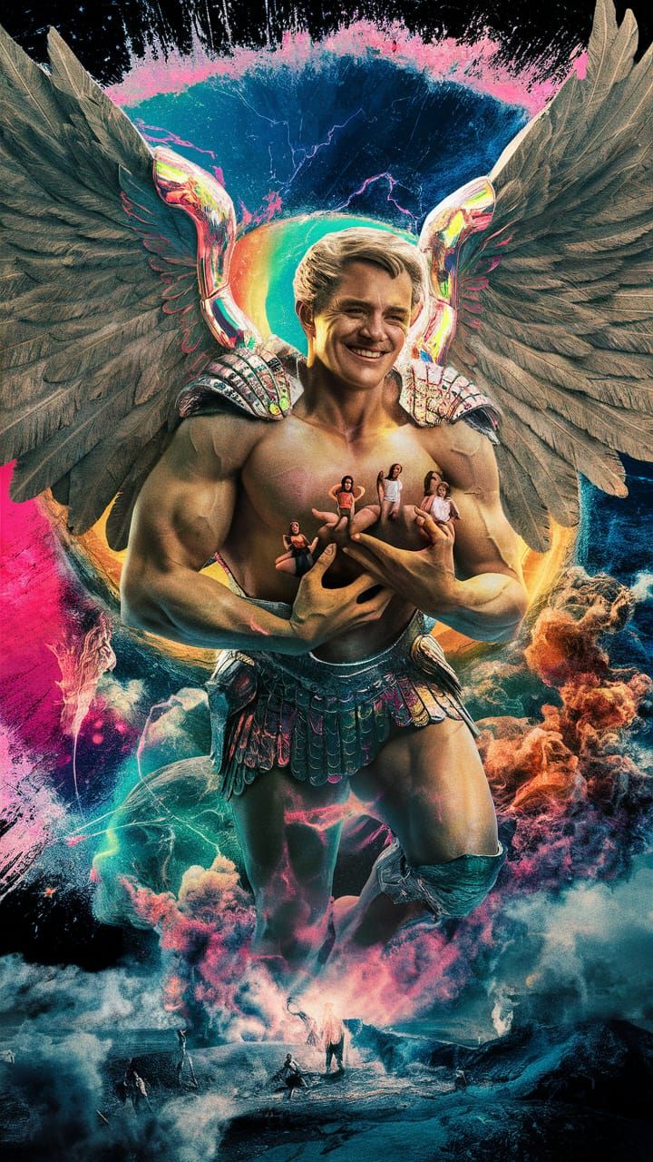 Iridescent Angel Movie Poster Ascends to Heaven