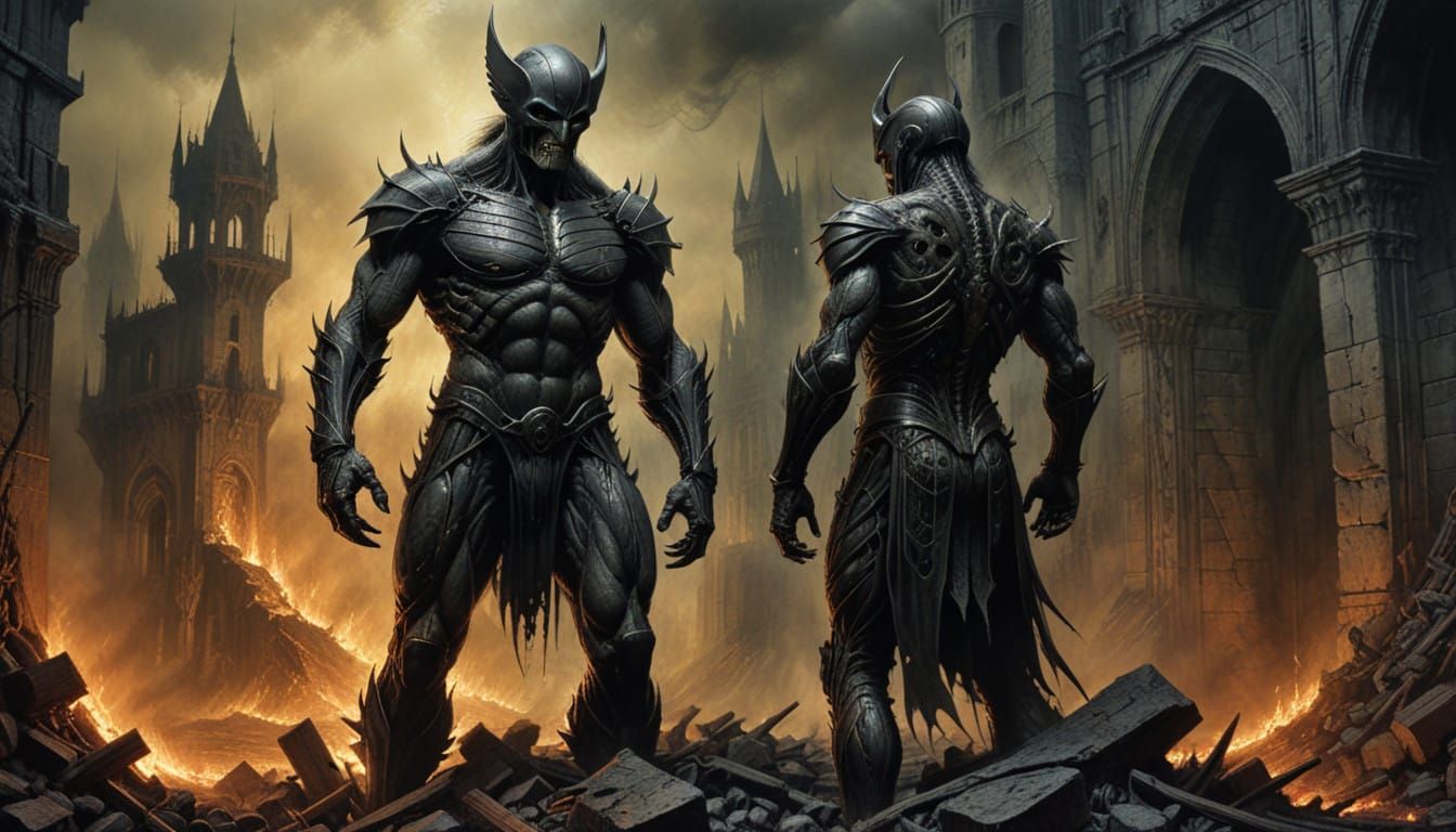 Wolverine in Fiery, Gothic Armor