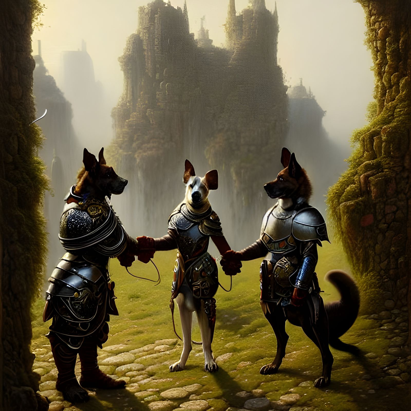 Dogs and Mice Peace Accord: A Matte Painting