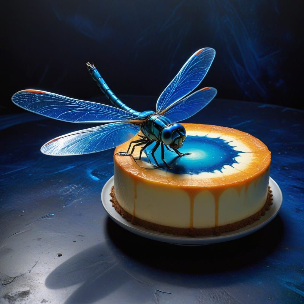 SciFi Dragonfly Spaceship in Franz Marc Style