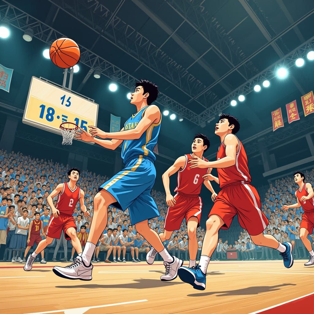 Electric Basketball Rivalry at Dongfang University