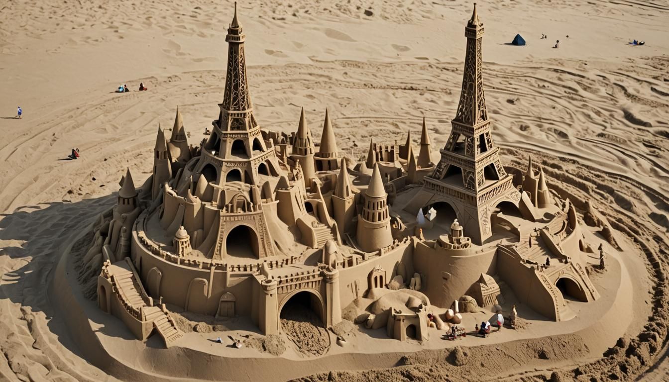 Sandcastle Recreates World Landmarks on a Beach