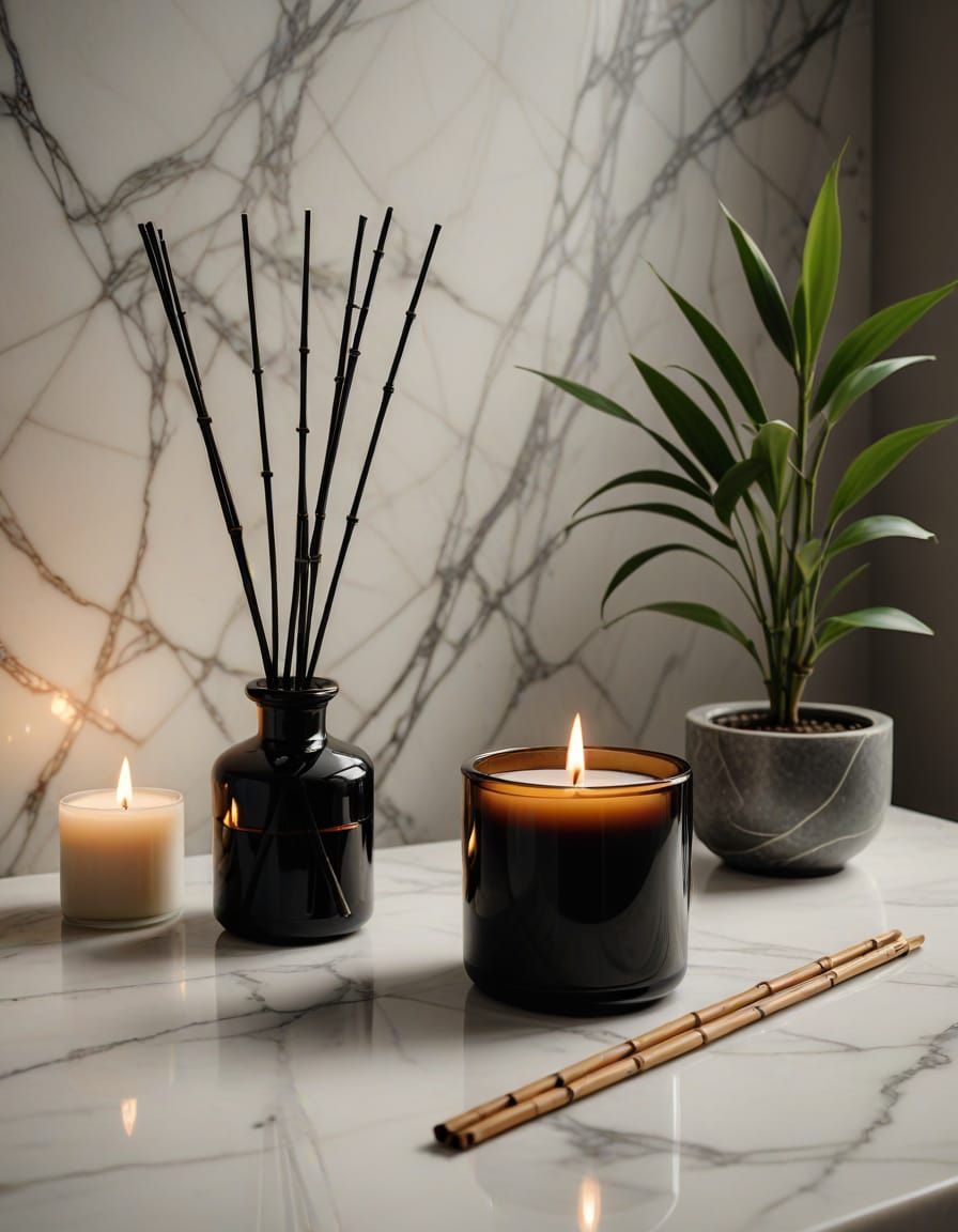 Elegant Aromatherapy Still Life with Candlelight