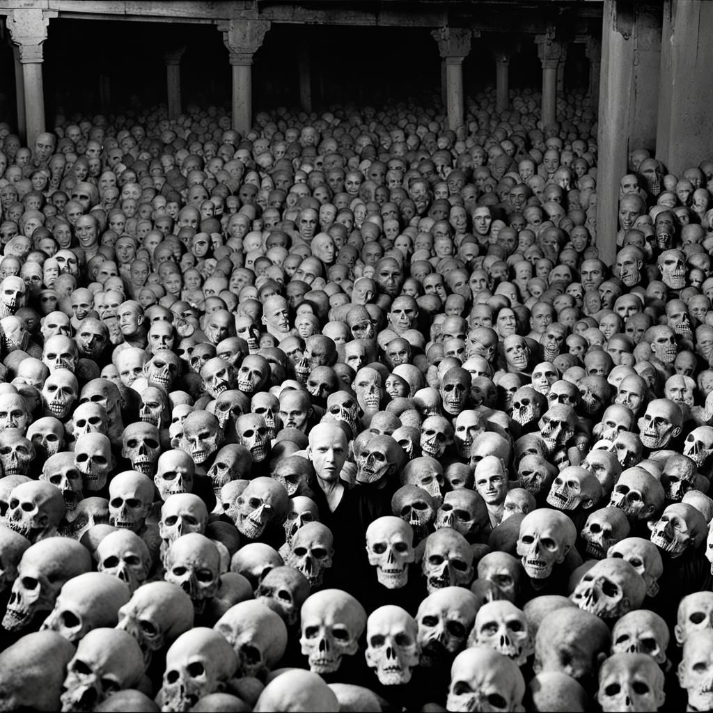 Netanyahu Portrait in Dark Lighting: Necropolitics Concept