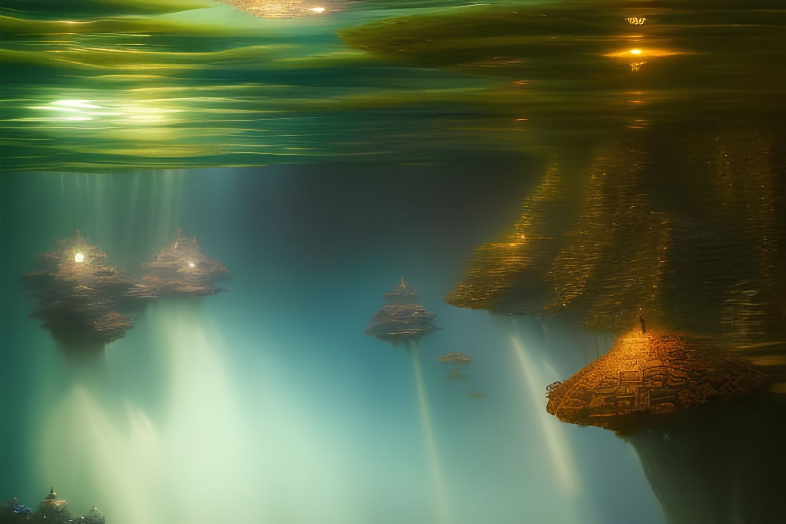 Ethereal Elven City Under the Sea