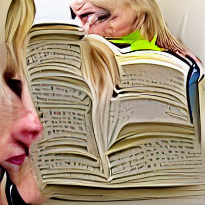 Person Reading: An AI Interpretation