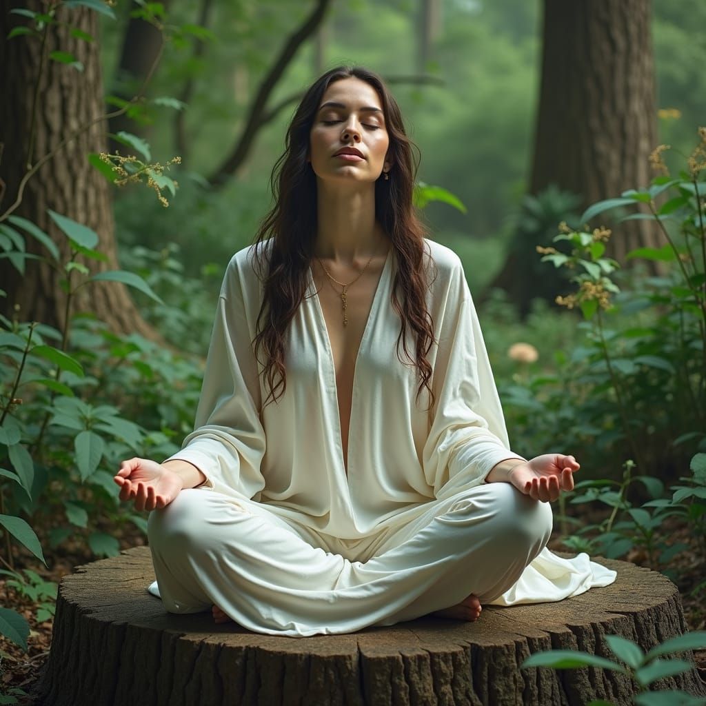 Woman in Harmony with Nature: Digital Art