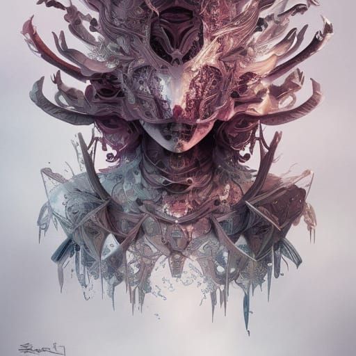 Dark Fantasy Warrior in Intricate Armor