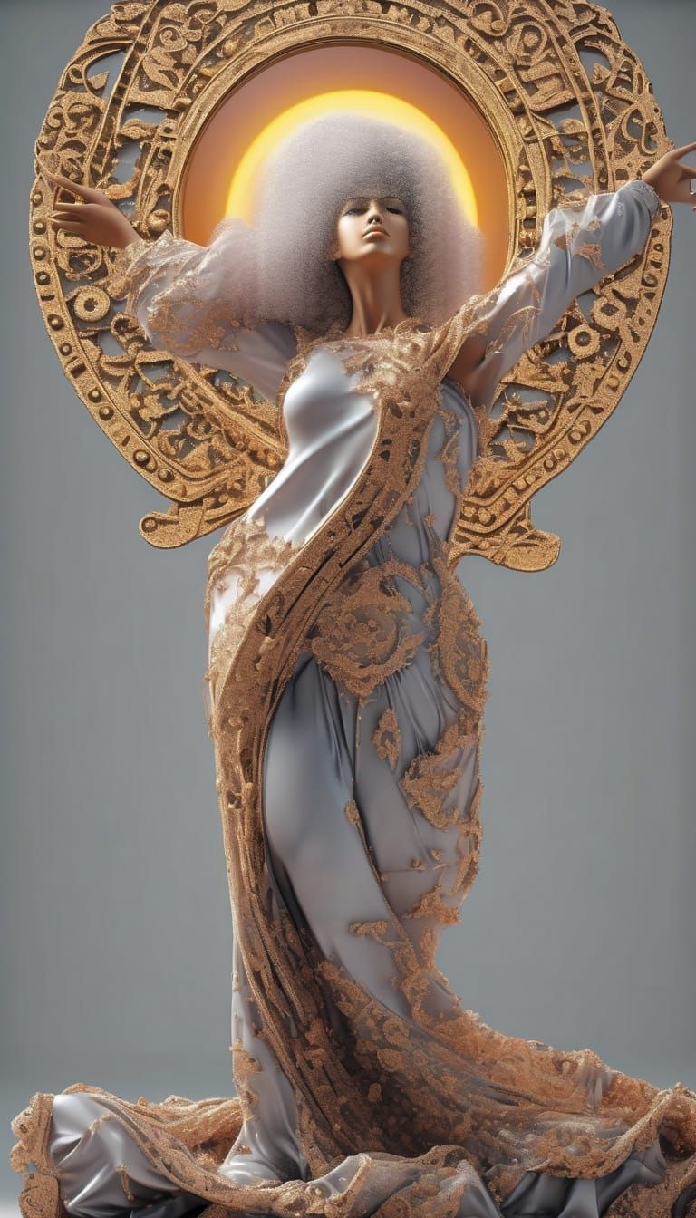 Hyperrealistic Fractals in Acrylic Art Style