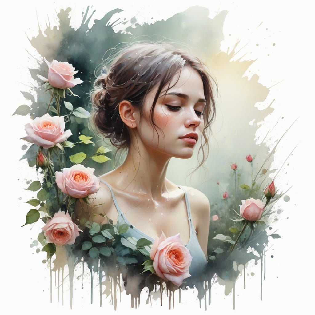 Ethereal Watercolour Blend of Chaos and Beauty