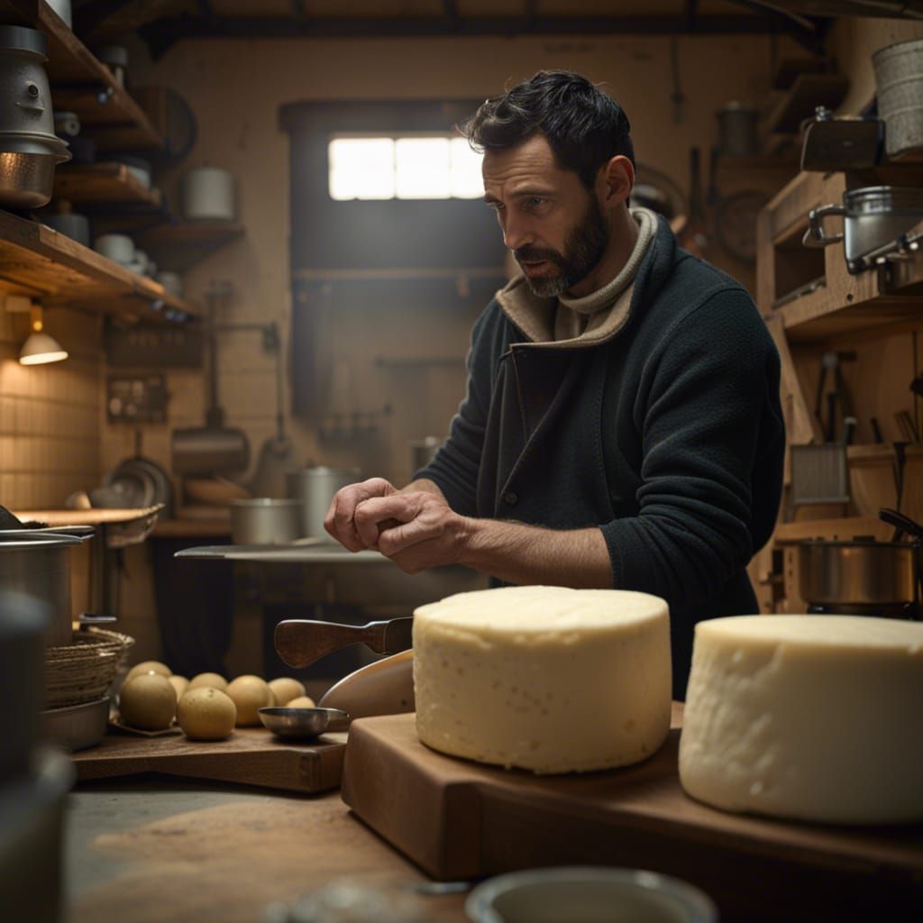 Crafting Soft Cheese: A Cinematic Kitchen Scene