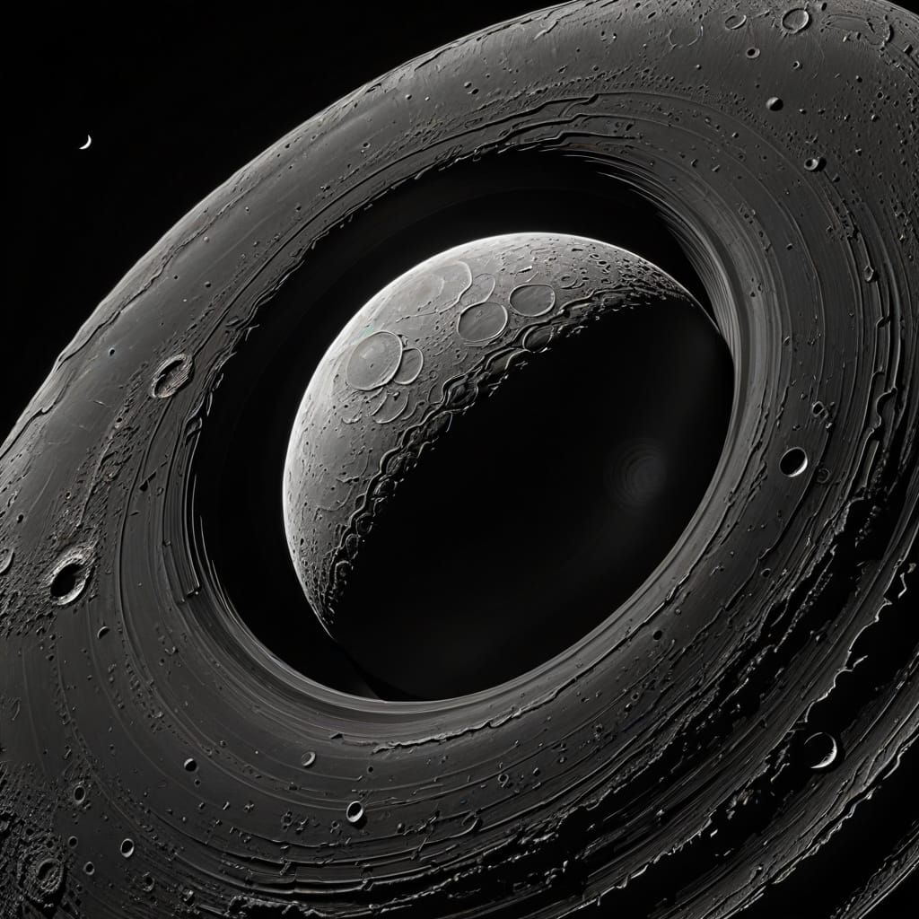 Spectacular Saturn and Moon Conjunction in Photorealistic De...