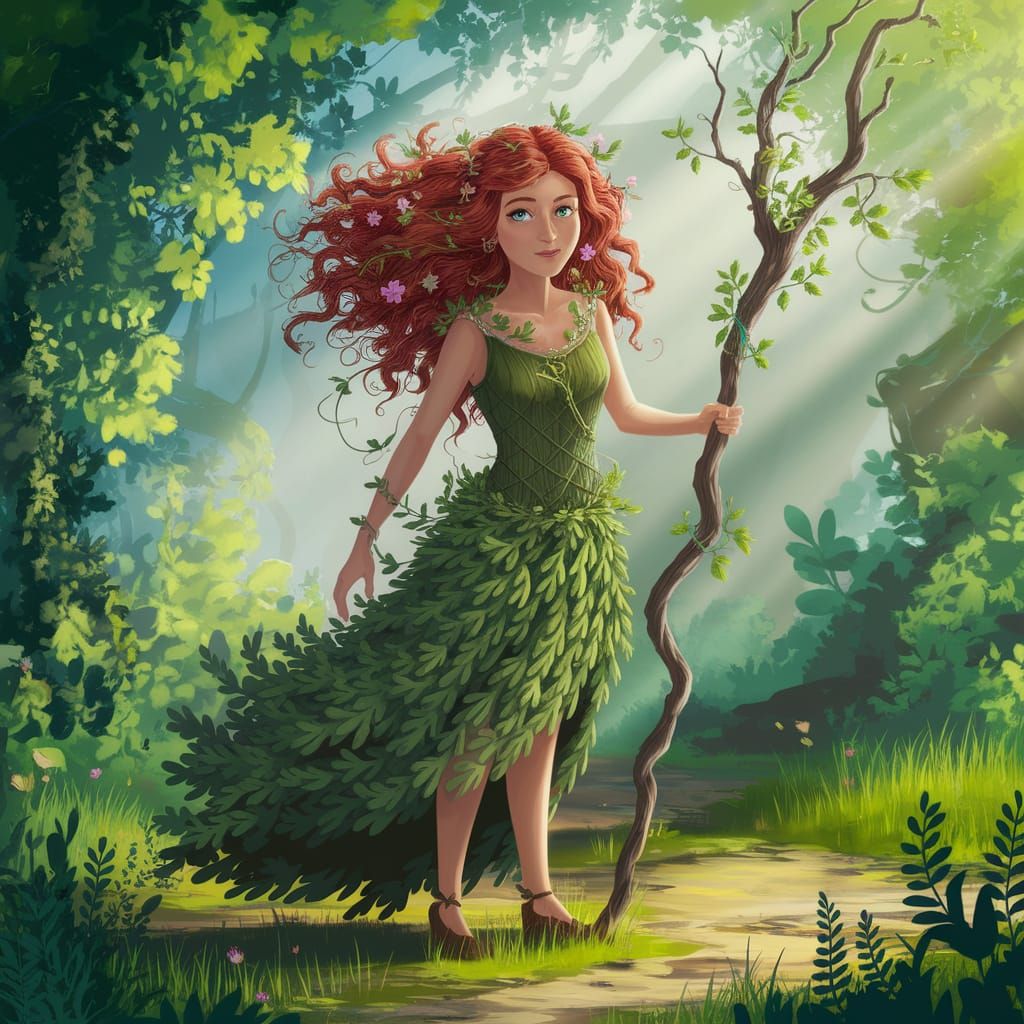 Molly Weasley as Forest Witch, Rackham-Froud Style