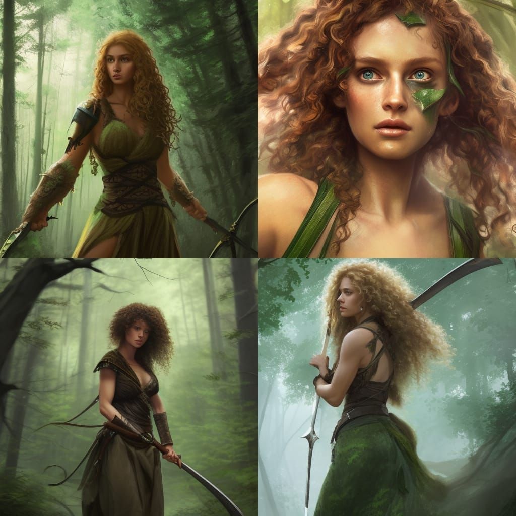 Warrior Girl Portrait in Hyperdetailed Digital Art