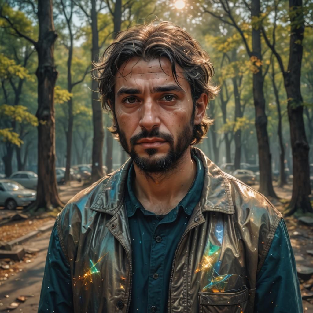 Astral Cosmic Illustration of a Free Thinker