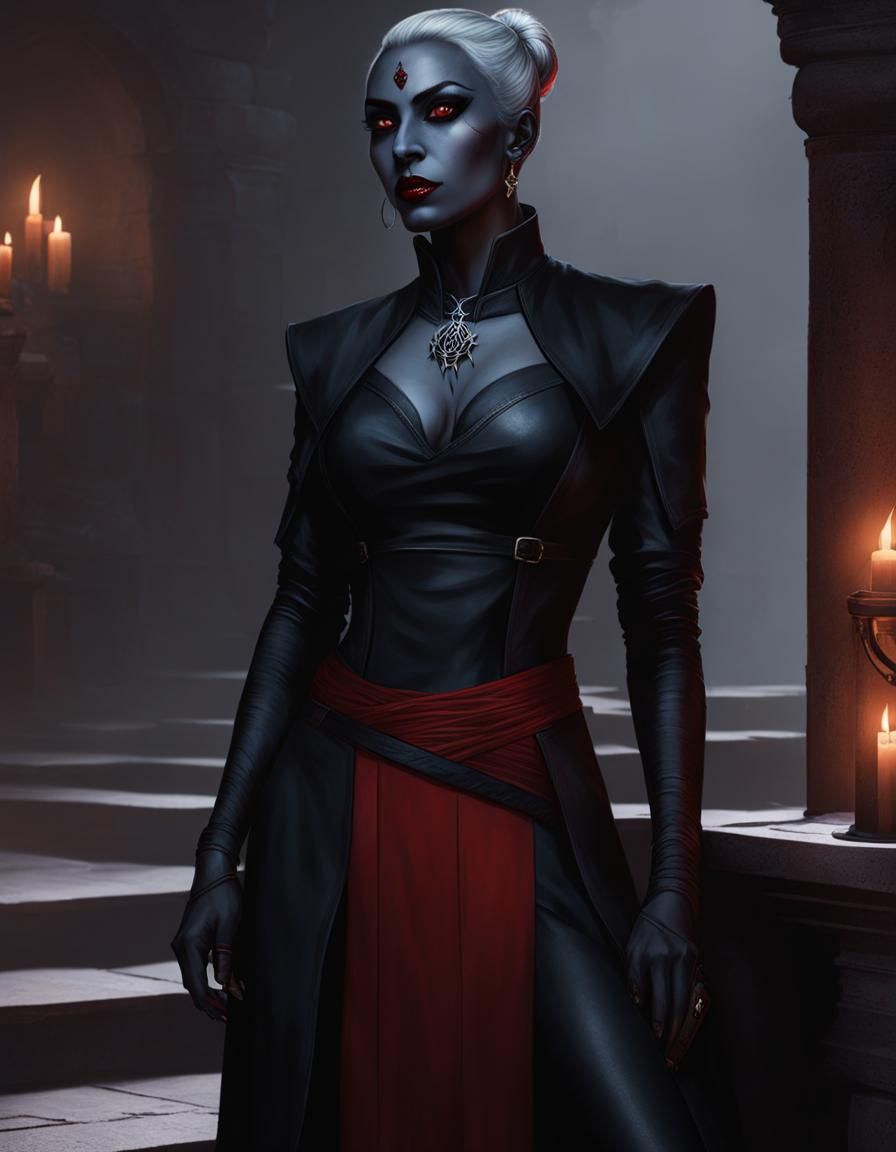 Drow Priestess of Lolth Portrait from Baldur's Gate