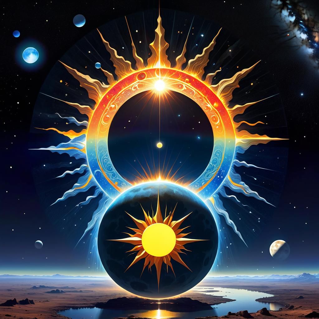 Exploding Sun in Cosmic Colors