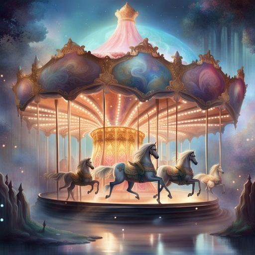 Whimsical Carousel Ride at the Fair