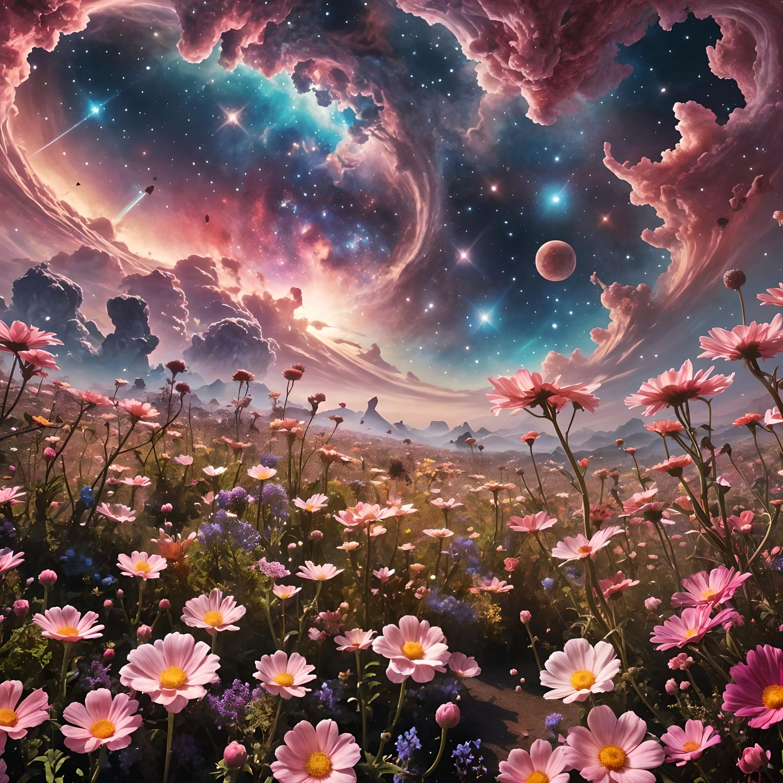 Cosmic Garden: Galaxies and Supernovas in Bloom