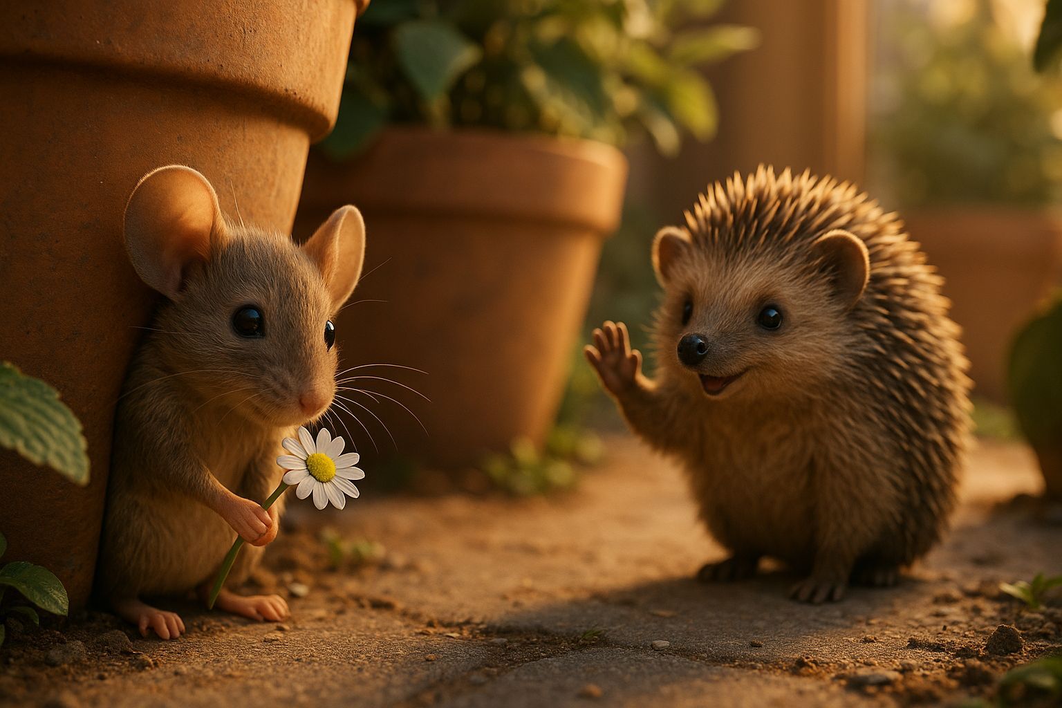 Shy Mouse and Friendly Hedgehog in Unreal Engine 5