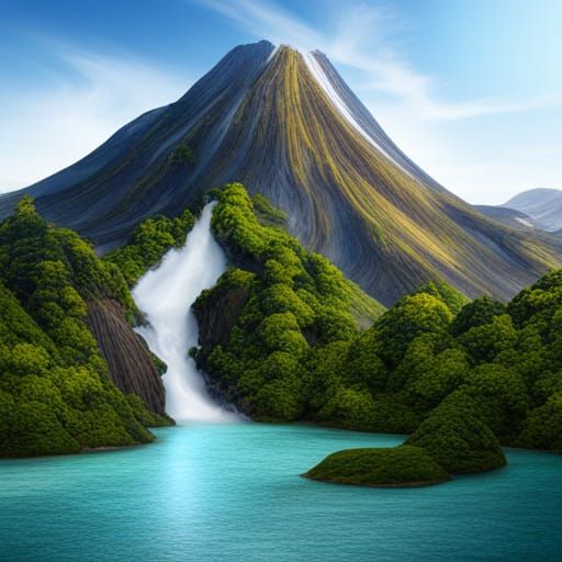 A volcano landscape