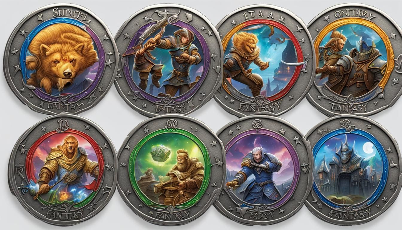 Single Fantasy Coin with Color Insert