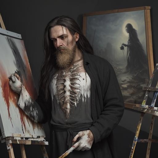 Fear gnawed at him. To paint this canvas was to embrace death, a final act that would leave him artistically hollow. He ...