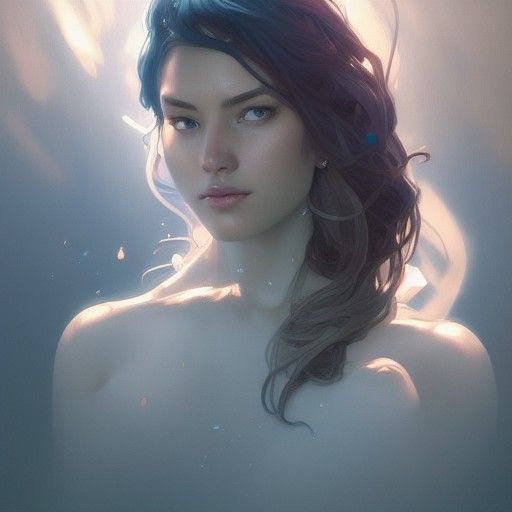 God Portrait in Hyperdetailed Art Nouveau Style