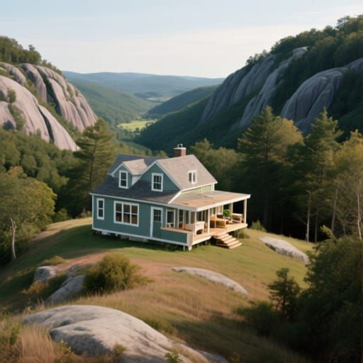 Cassandra Cain Overlooks Quaint Summer Cottage in Valley
